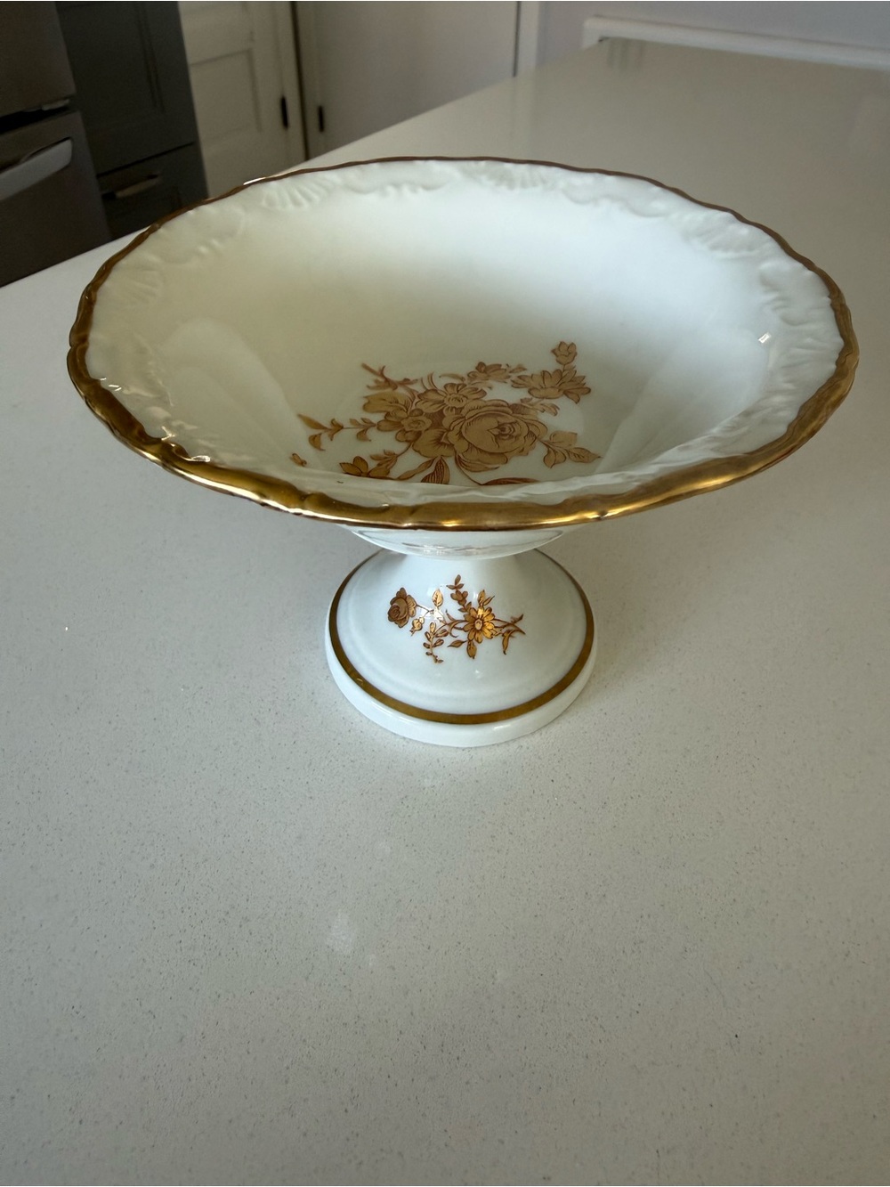 Limoges France Porcelain pedestal candy dish/trinket bowl